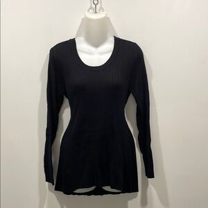 NWT Style&co. Women's Black Ribbed sweater size medium